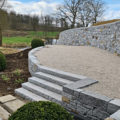 Mur de soutènement à Havelange