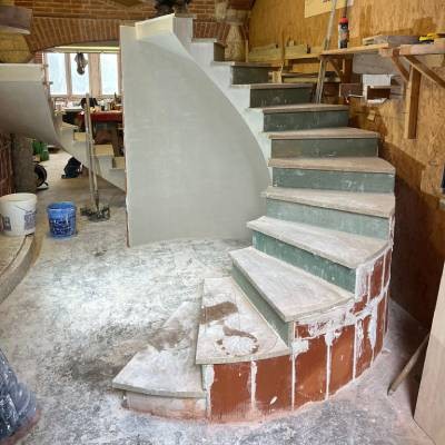 Escalier sur voûte sarrasine en Wallonie | Goffin-Warolus